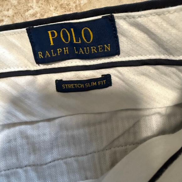 Polo Ralph Lauren Mens Stretch Slim Fit Chino Pants Navy Blue Straight Leg 32x32 - Picture 7 of 14